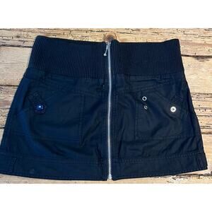 Mac Jacobs Womens Size 2 Black Mini Skirt Zipper Front NWOT